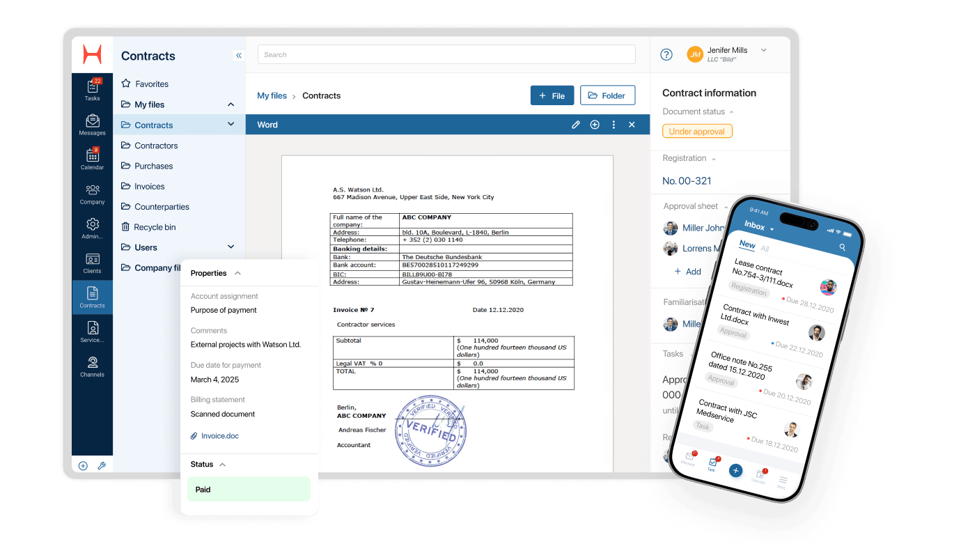 Document-centric BPM platform